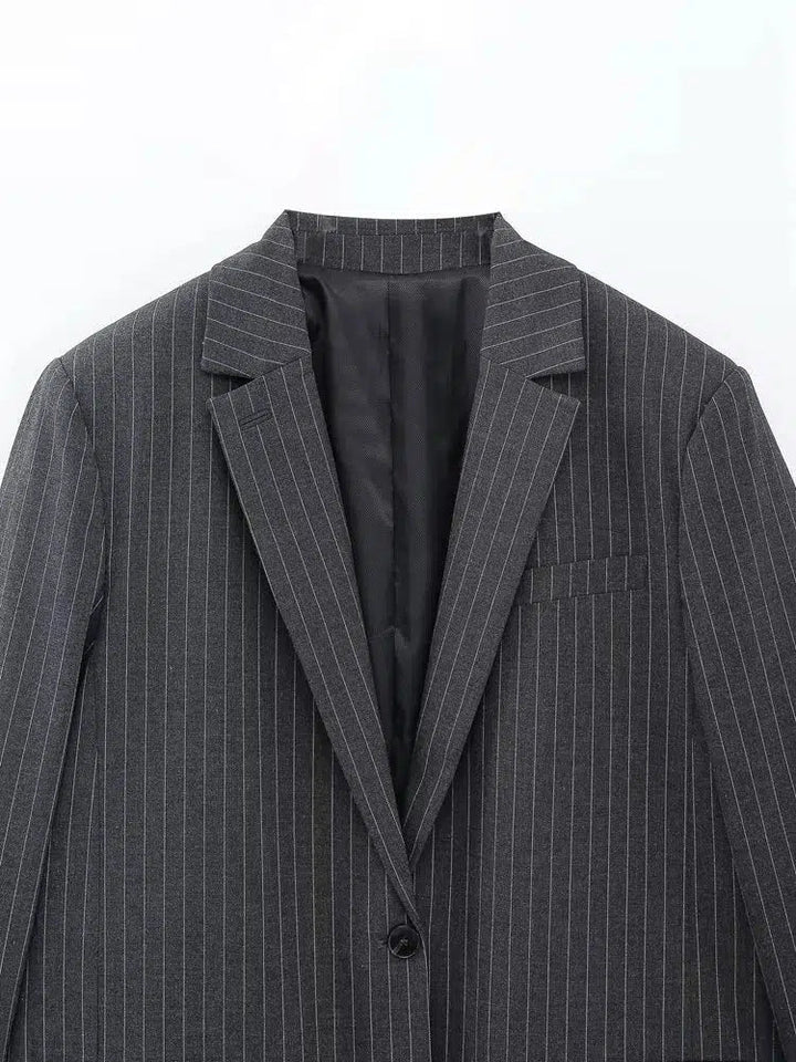 Pinstripe Long Suit Three-piece Set