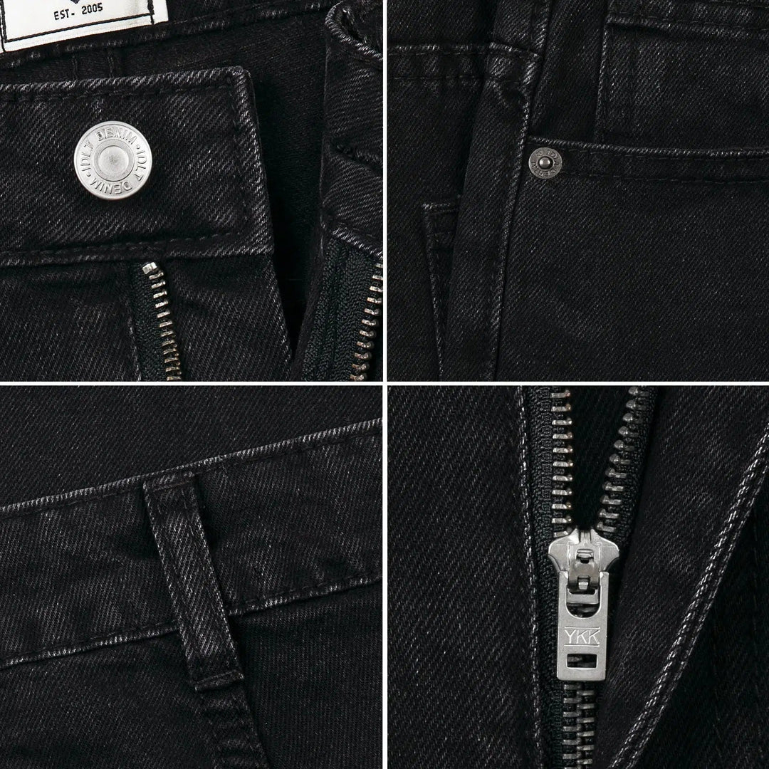 Pleat Vintage Wide-leg Jeans