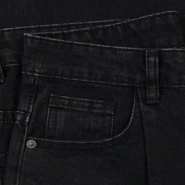 Pleat Vintage Wide-leg Jeans