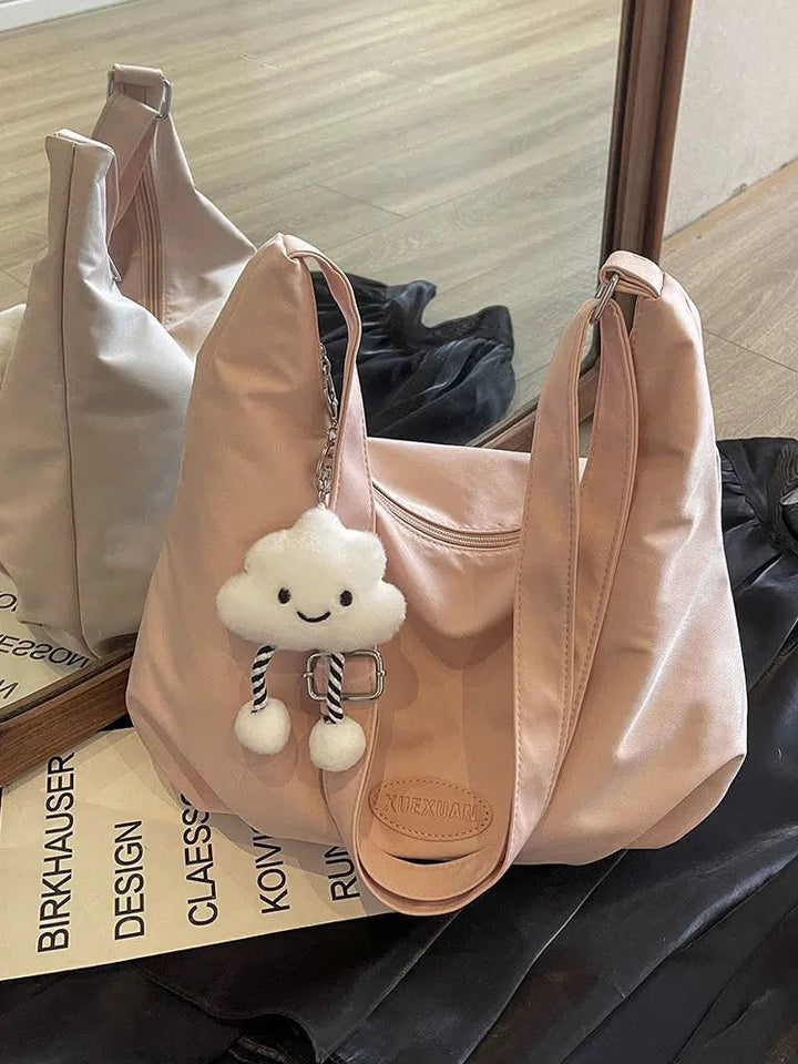 Plush Cloud Charm Shoulder Bag