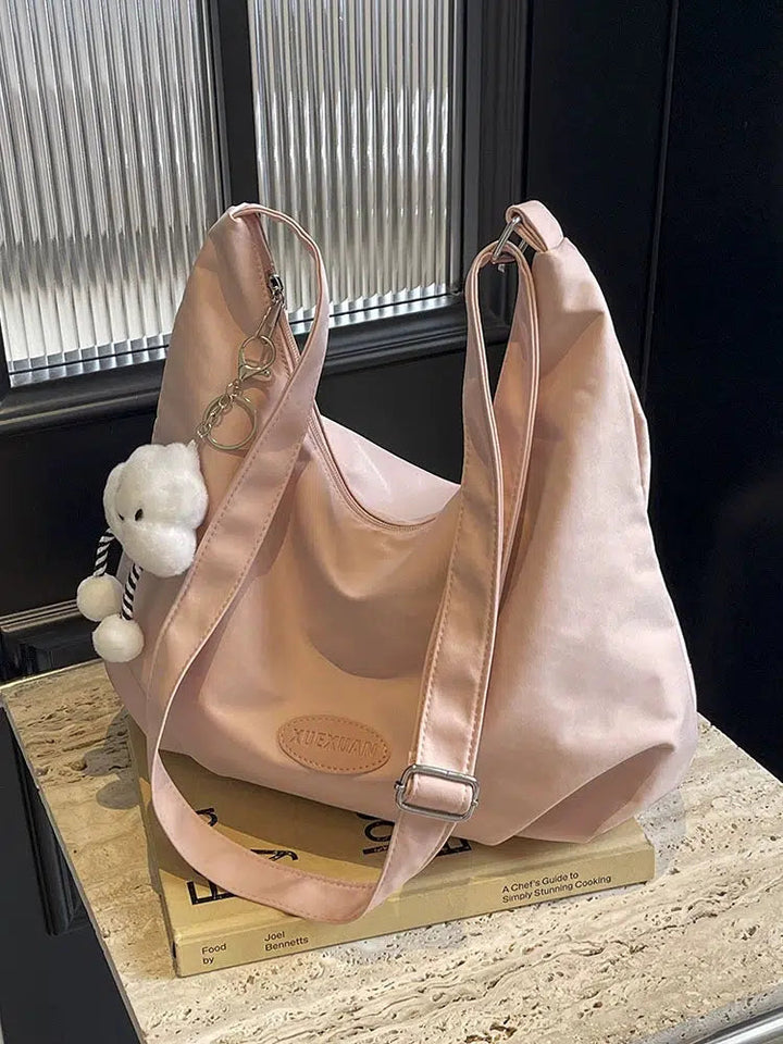 Plush Cloud Charm Shoulder Bag
