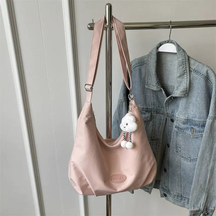 Plush Cloud Charm Shoulder Bag