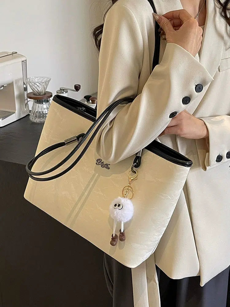 Plush Keychain Chic Shoulder Tote Bag