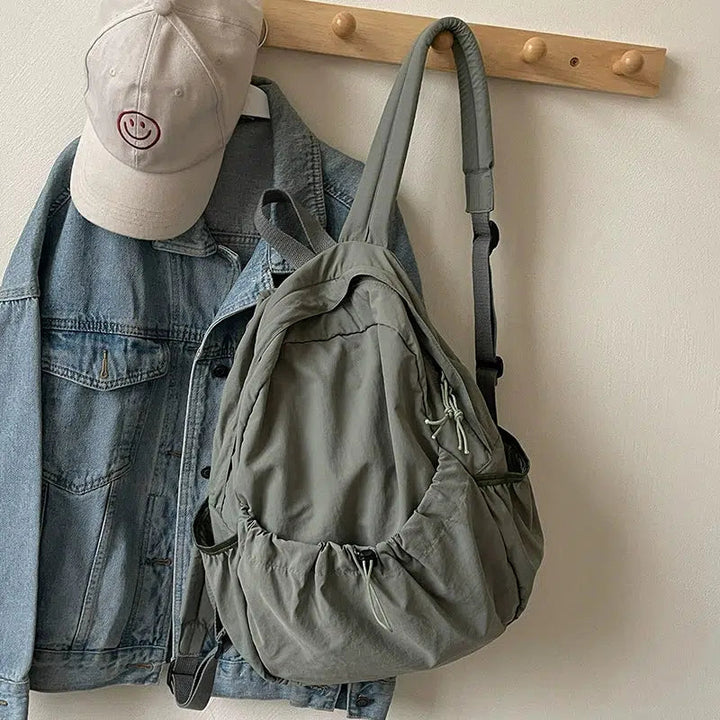 Plush Keychain Drawstring Backpack