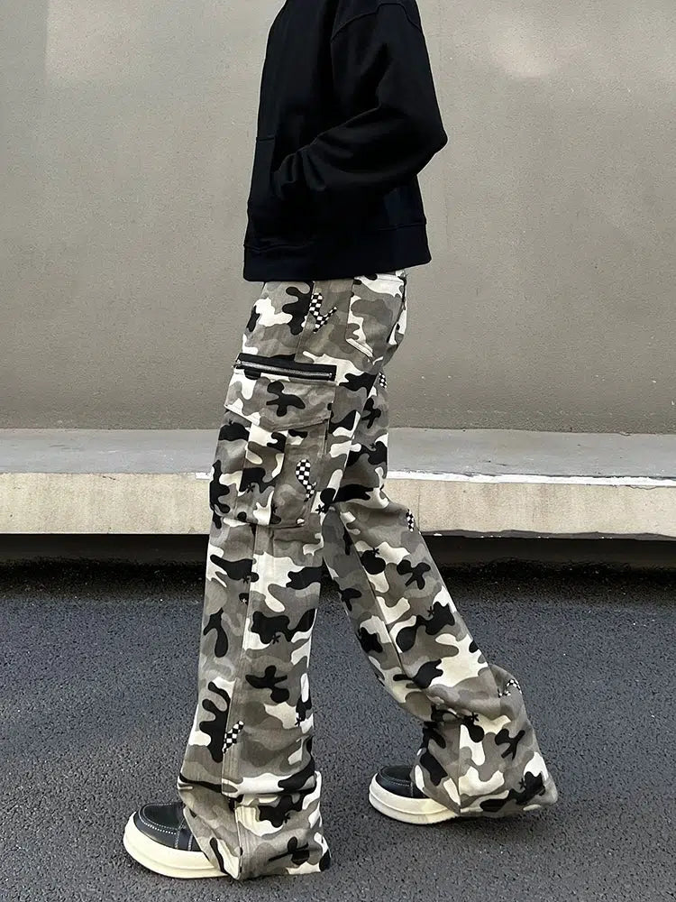 Pockets Camouflage Cargo Pants