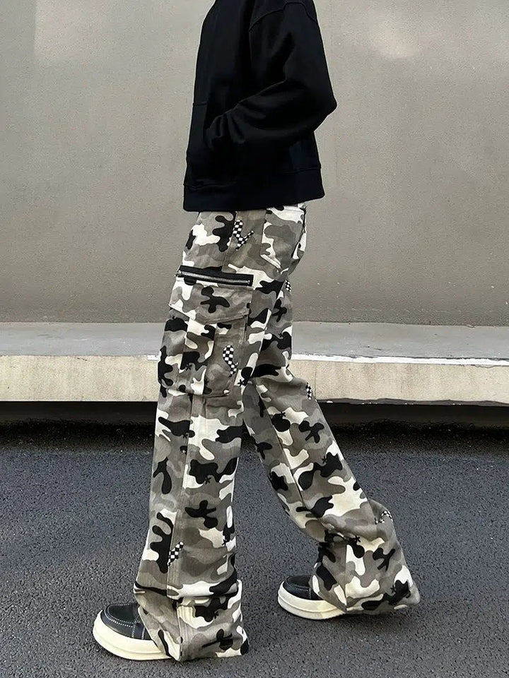 Pockets Camouflage Cargo Pants