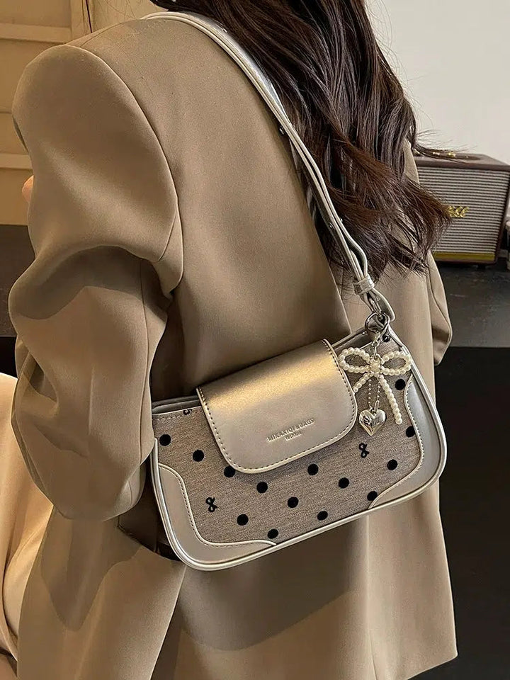 Polka Dot Detachable Strap Crossbody Bag