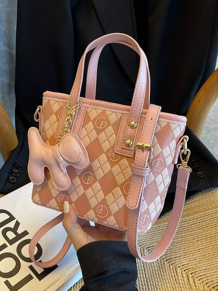 Puppy Charm Quilted Small Tote Bag