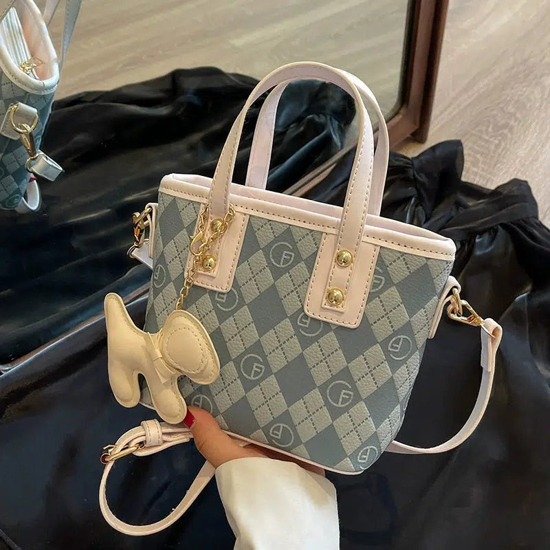 Puppy Charm Quilted Small Tote Bag