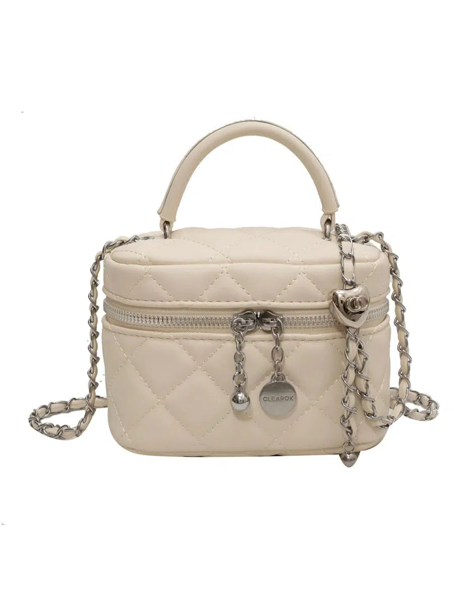 Quilted Chain Handle Mini Bag