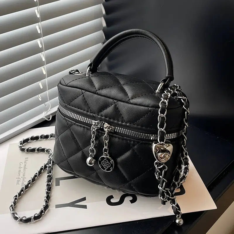 Quilted Chain Handle Mini Bag