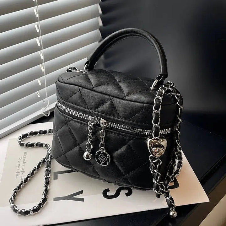 Quilted Chain Handle Mini Bag