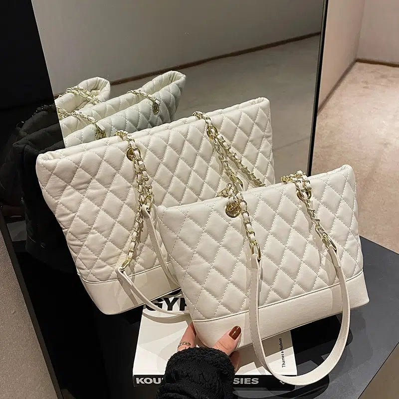 Quilted Chain Small Square Bag