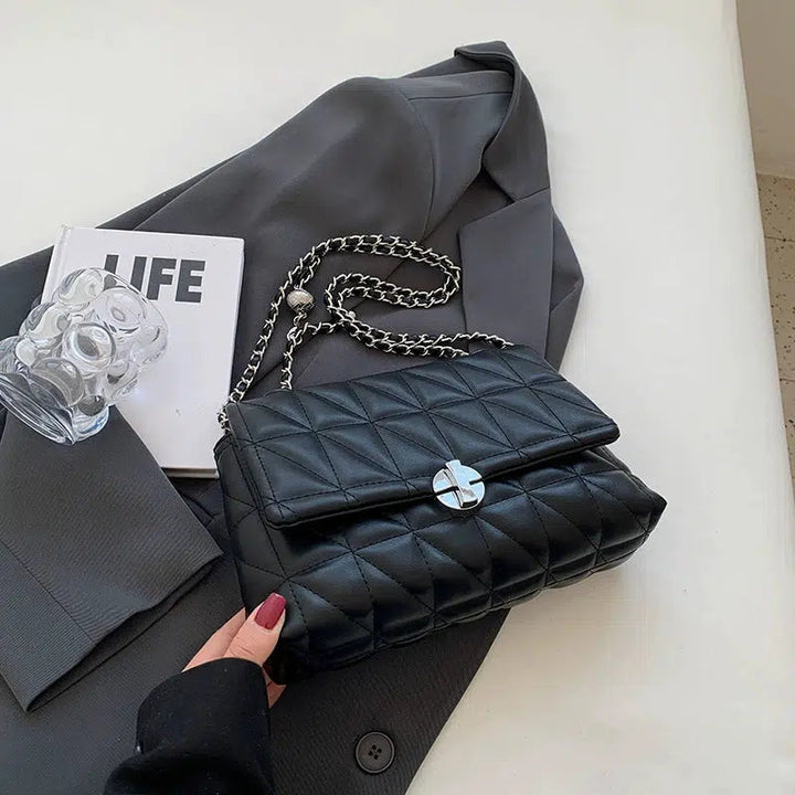 Quilted Chain Small Square Bags