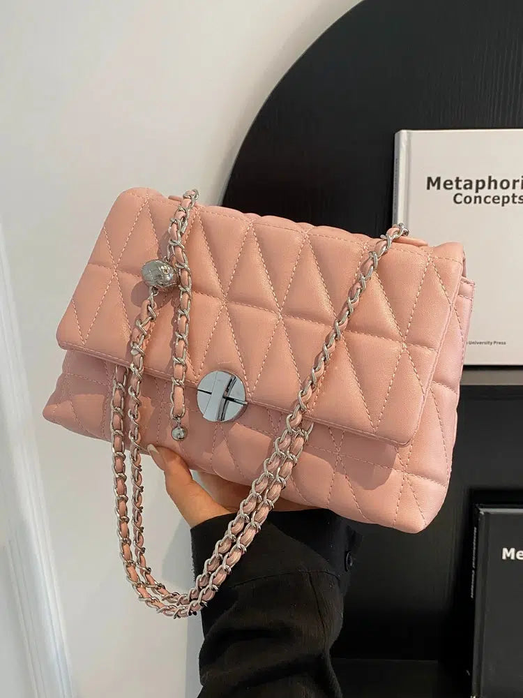 Quilted Chain Small Square Bags