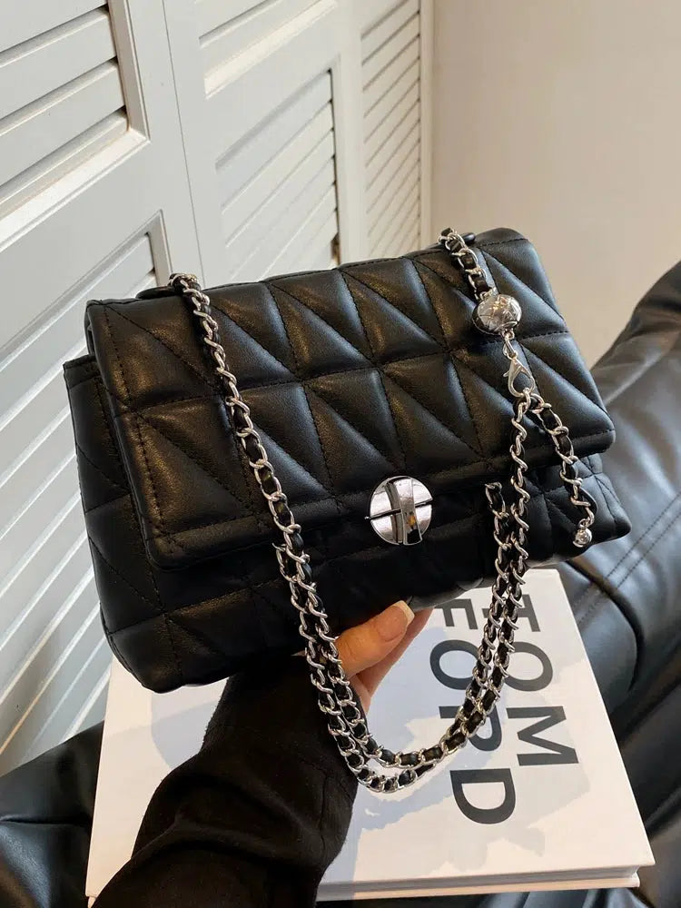 Quilted Chain Small Square Bags