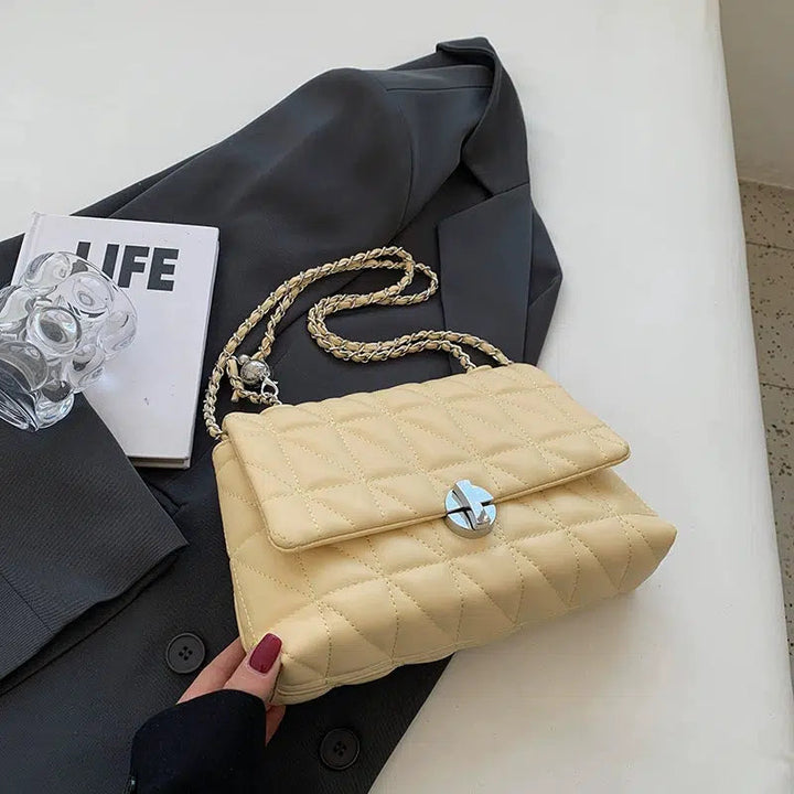 Quilted Chain Small Square Bags