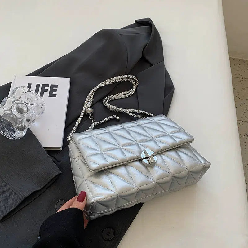 Quilted Chain Small Square Bags