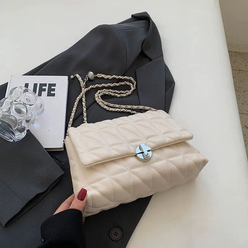 Quilted Chain Small Square Bags