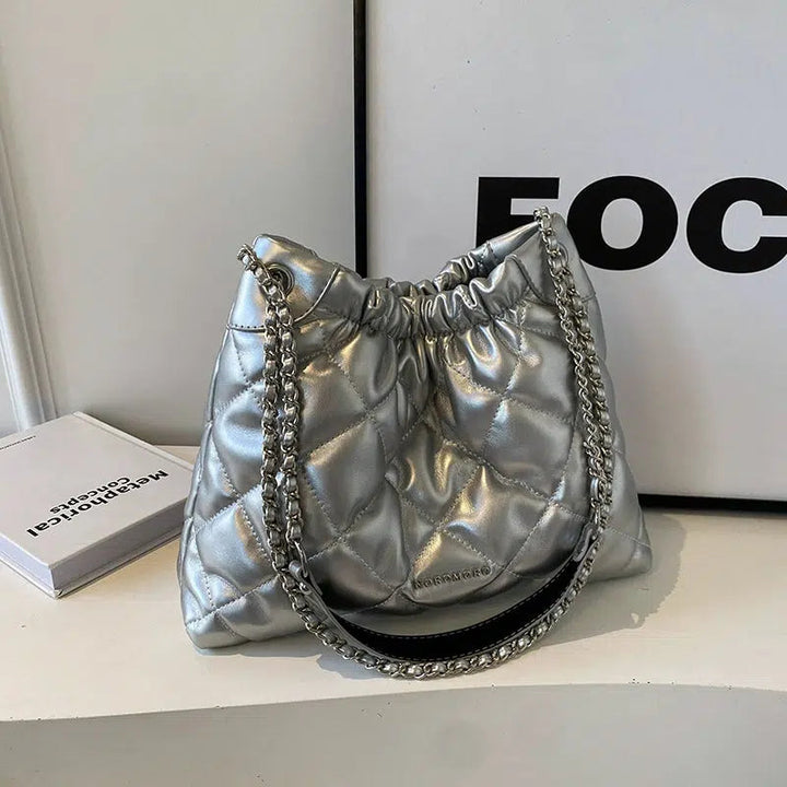 Quilted Chain Strap Shoulder Bag