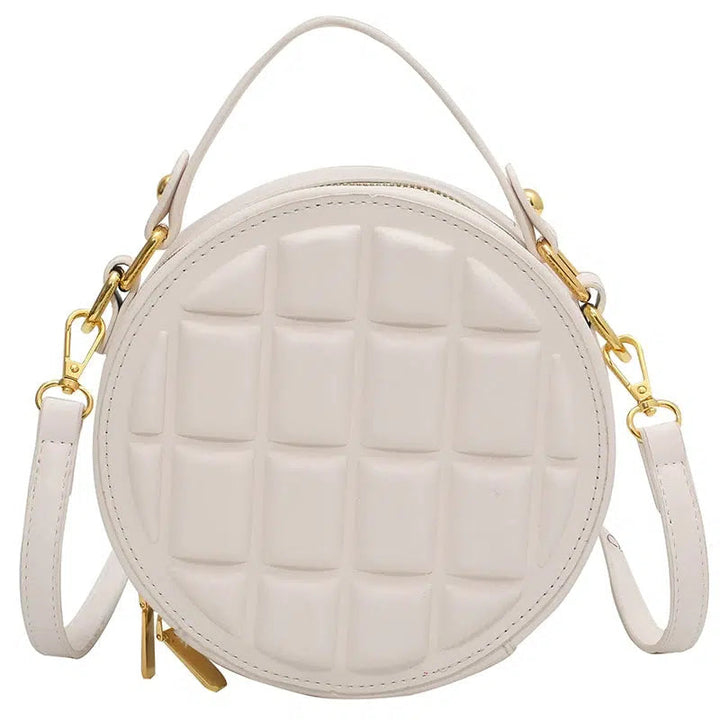 Quilted Round Crossbody Bag