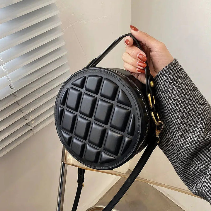 Quilted Round Crossbody Bag