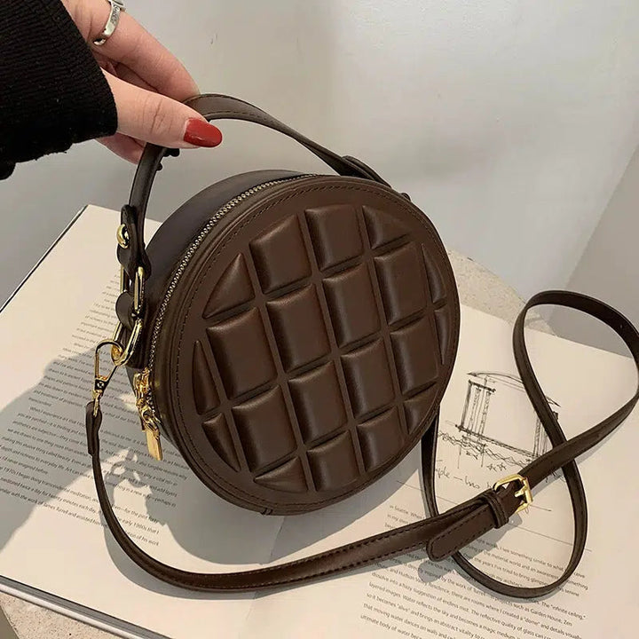 Quilted Round Crossbody Bag