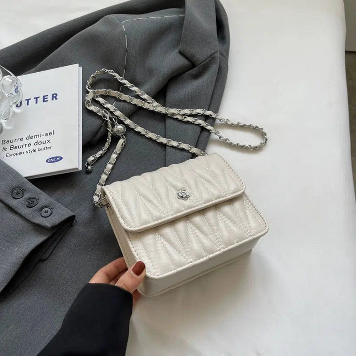 Quilted Small Square Chain Bag