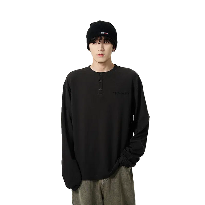 Relaxed Fit Henley Shirt