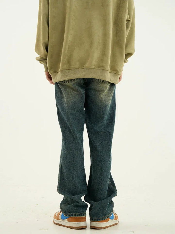 Retro Washed Casual Jeans