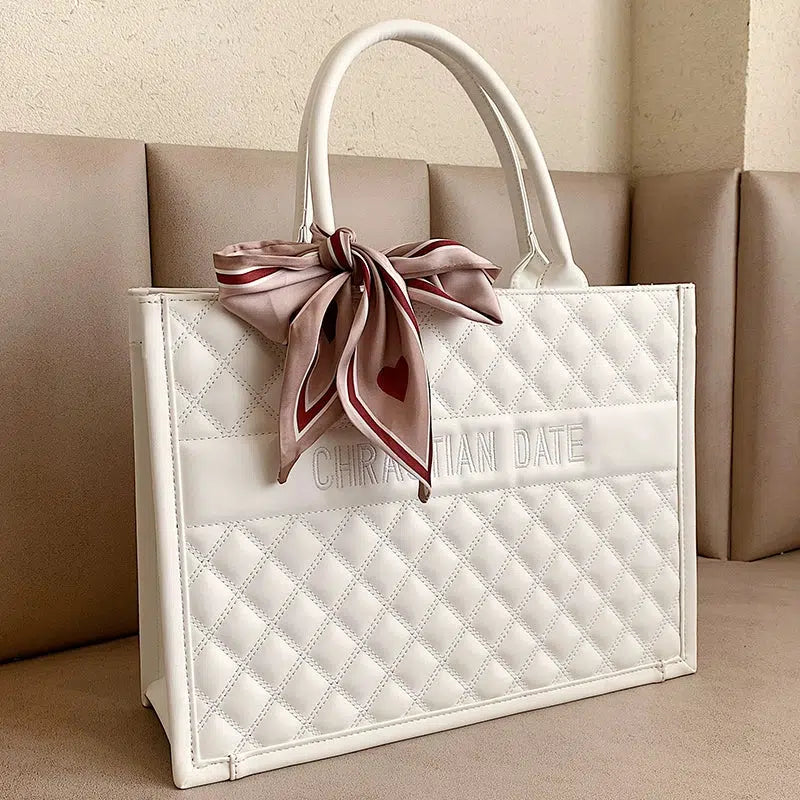 Scarf Accessory Pearl Handle Tote Bag