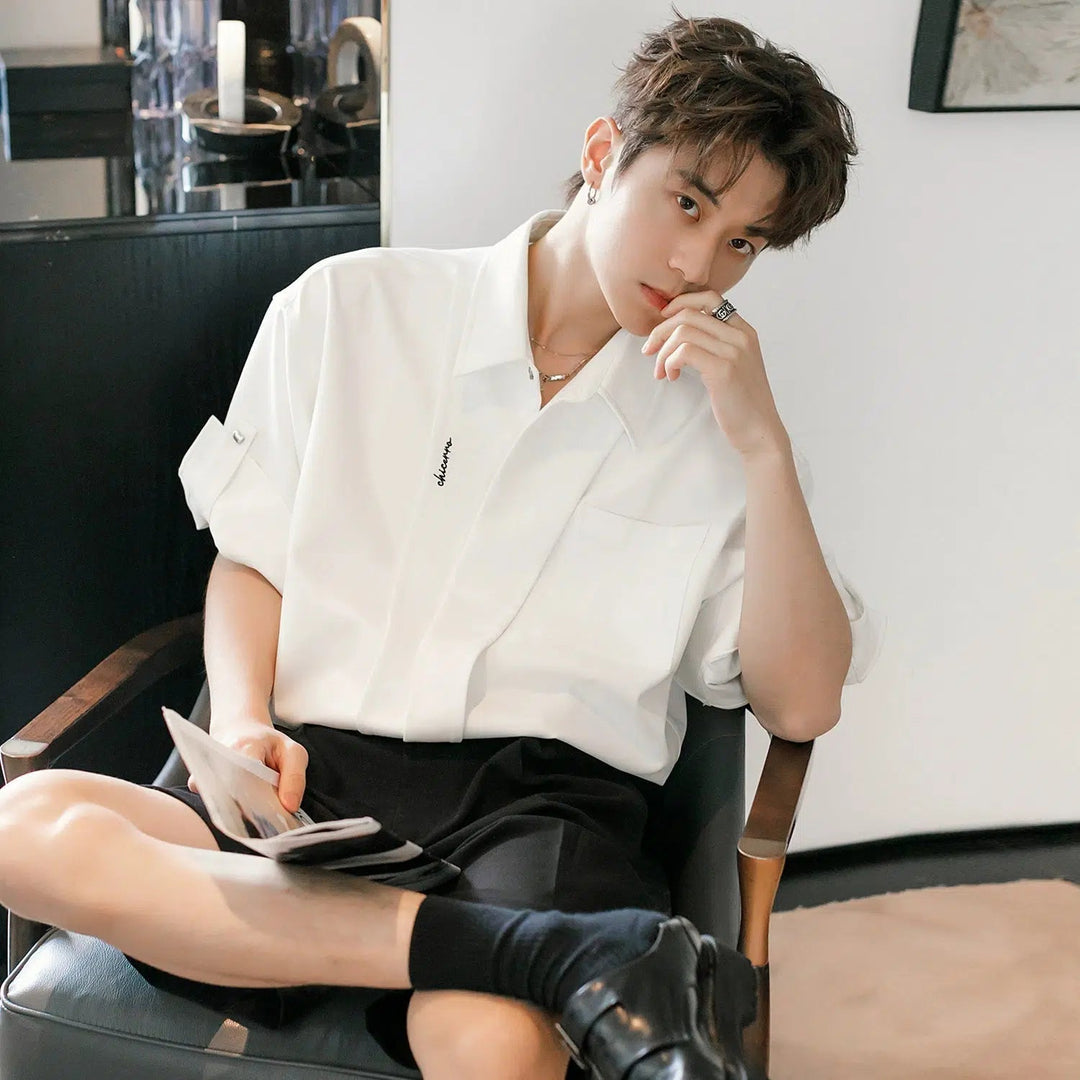 Short Sleeve Chiffon Shirt