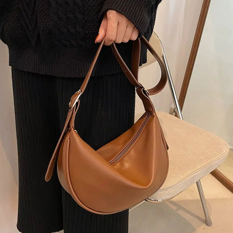 Sleek Crescent Shoulder Bag