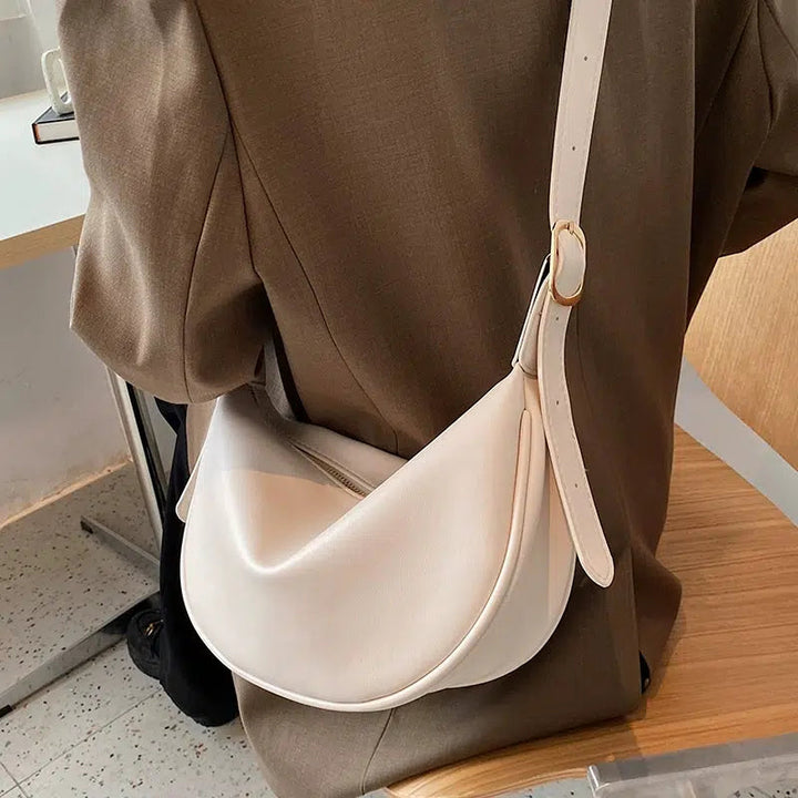 Sleek Crescent Shoulder Bag