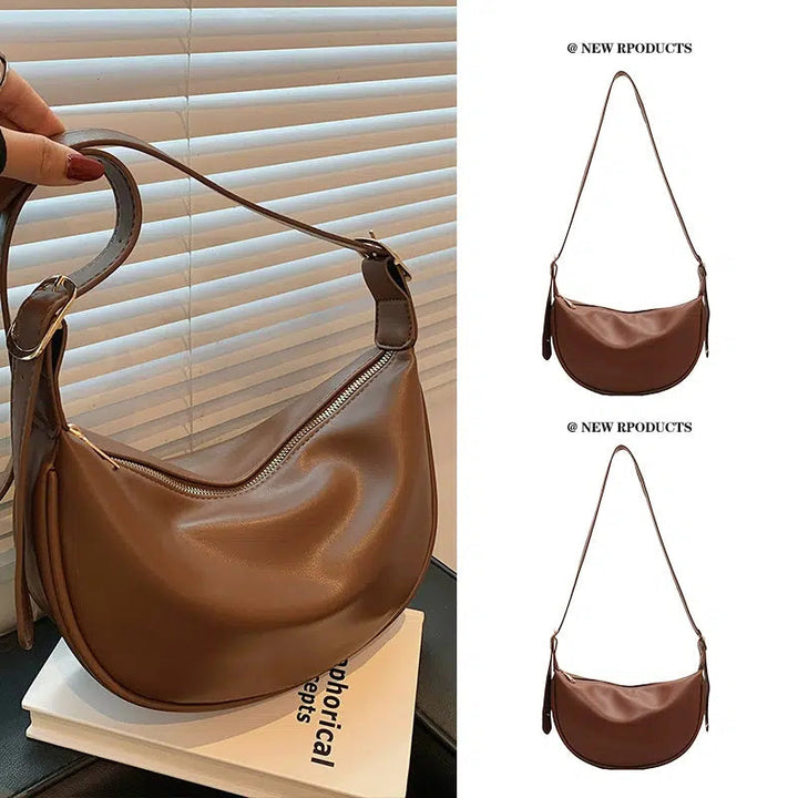 Sleek Crescent Shoulder Bag