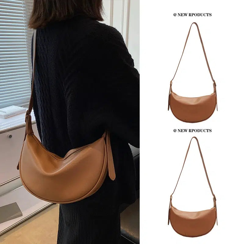 Sleek Crescent Shoulder Bag