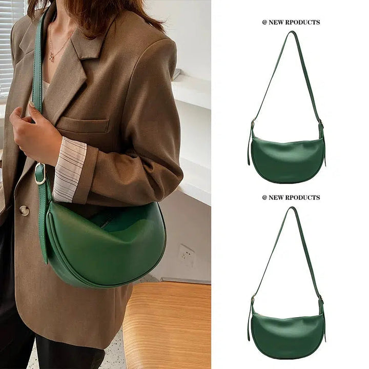 Sleek Crescent Shoulder Bag