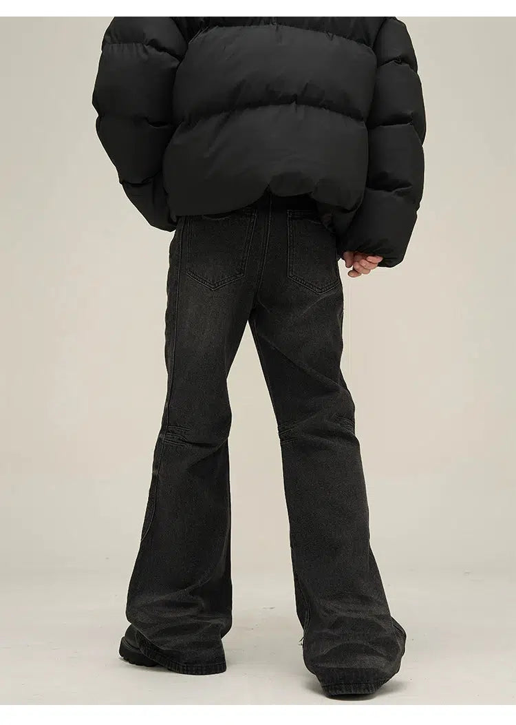 Slim Fit Denim Flared Pants