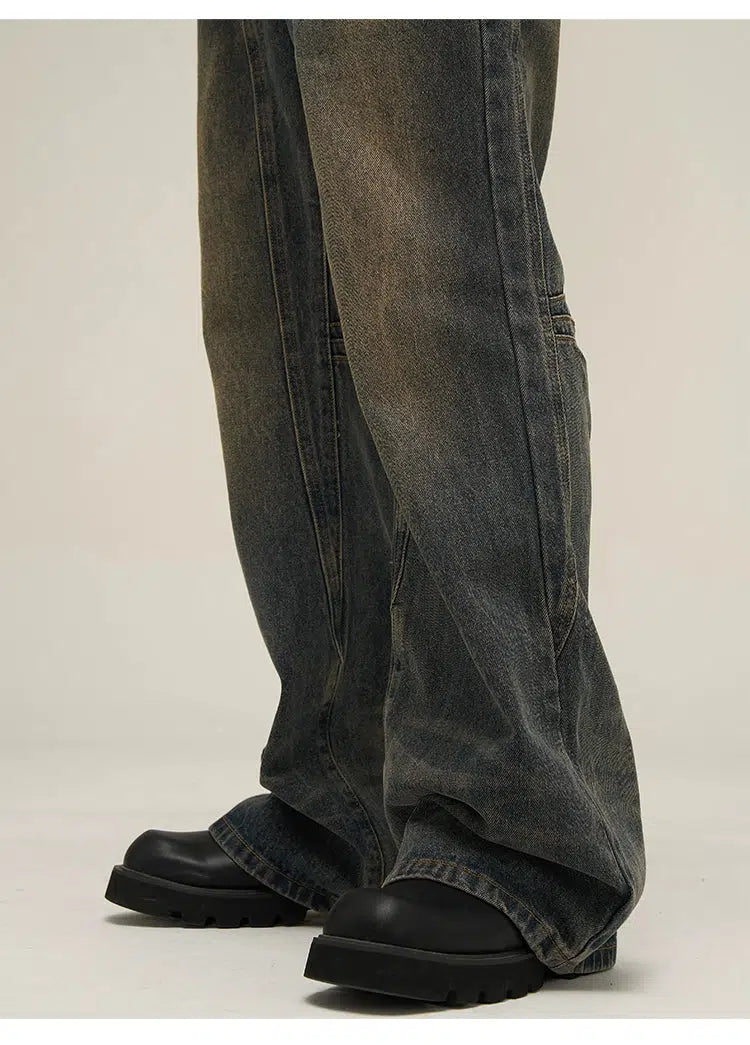 Slim Fit Denim Flared Pants