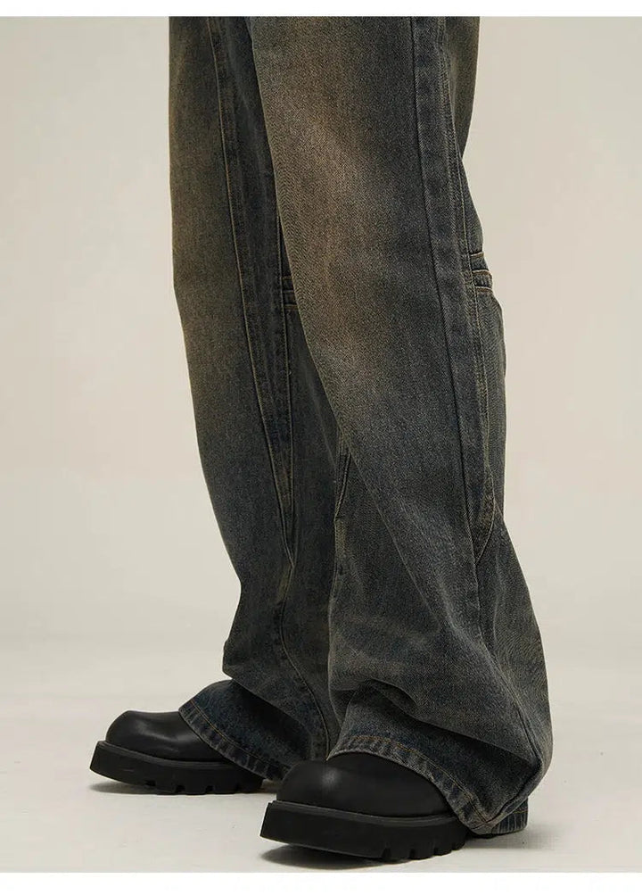 Slim Fit Denim Flared Pants