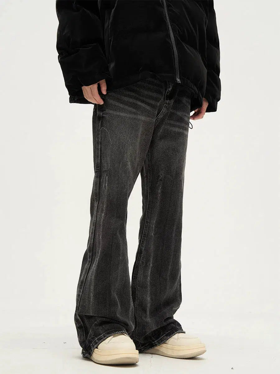 Slim Fit Washed Straight Leg Jeans