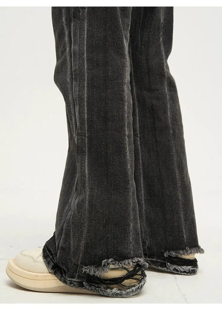 Slim Fit Washed Straight Leg Jeans