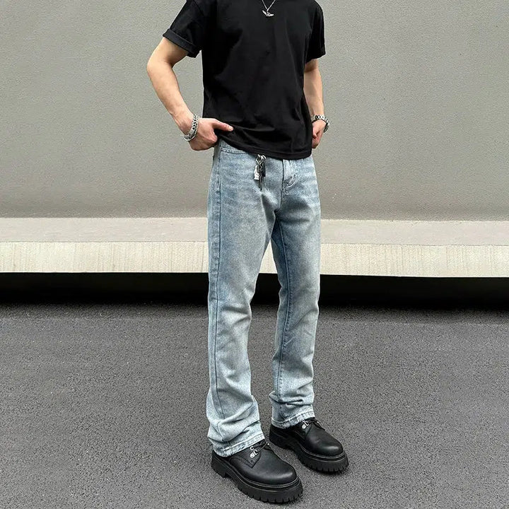 Slim-fit Light Blue Straight-leg Jeans