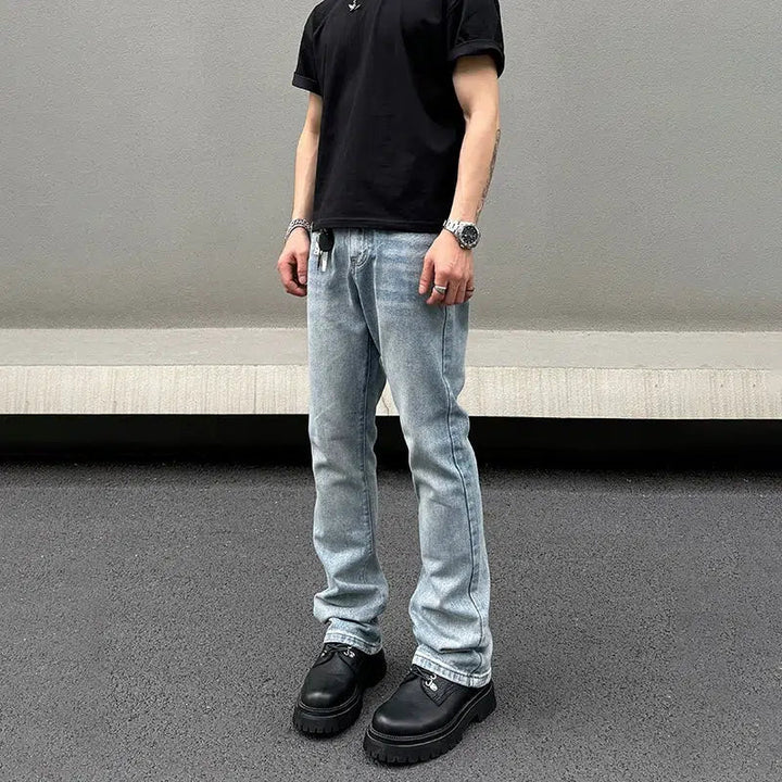 Slim-fit Light Blue Straight-leg Jeans