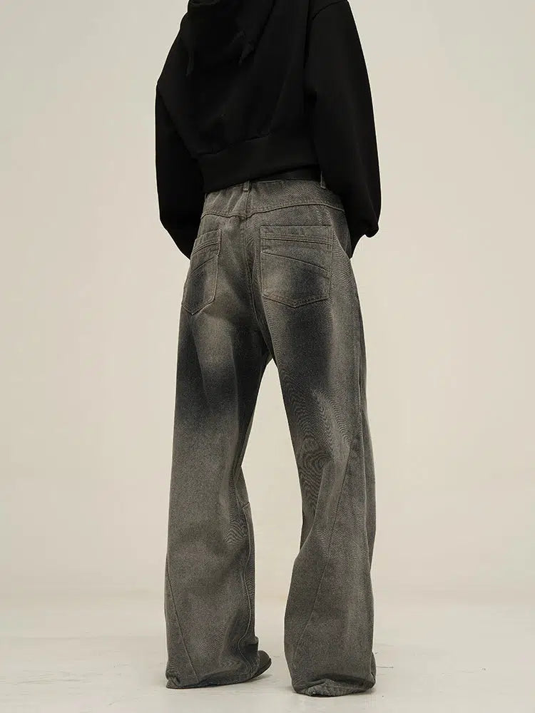 Smoke Gray Straight-leg Jeans