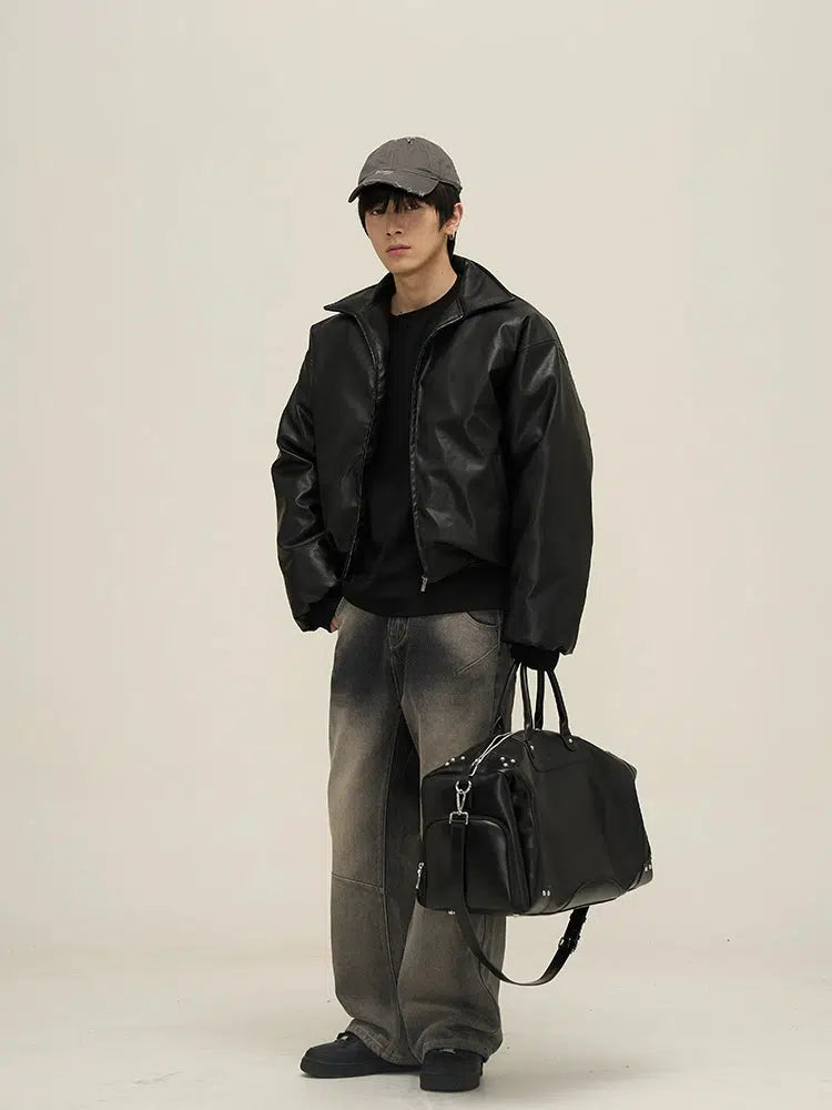 Smoke Gray Straight-leg Jeans