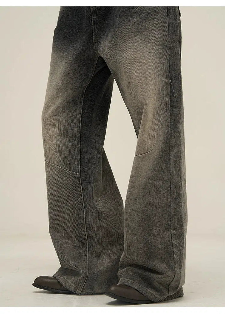 Smoke Gray Straight-leg Jeans
