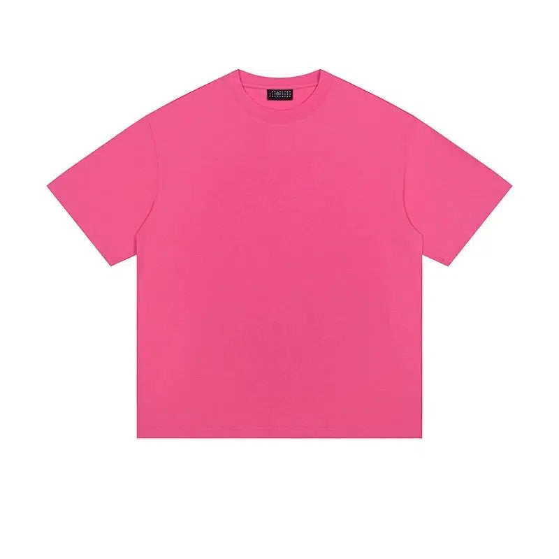 Solid Color Basic Short Sleeve T-shirt