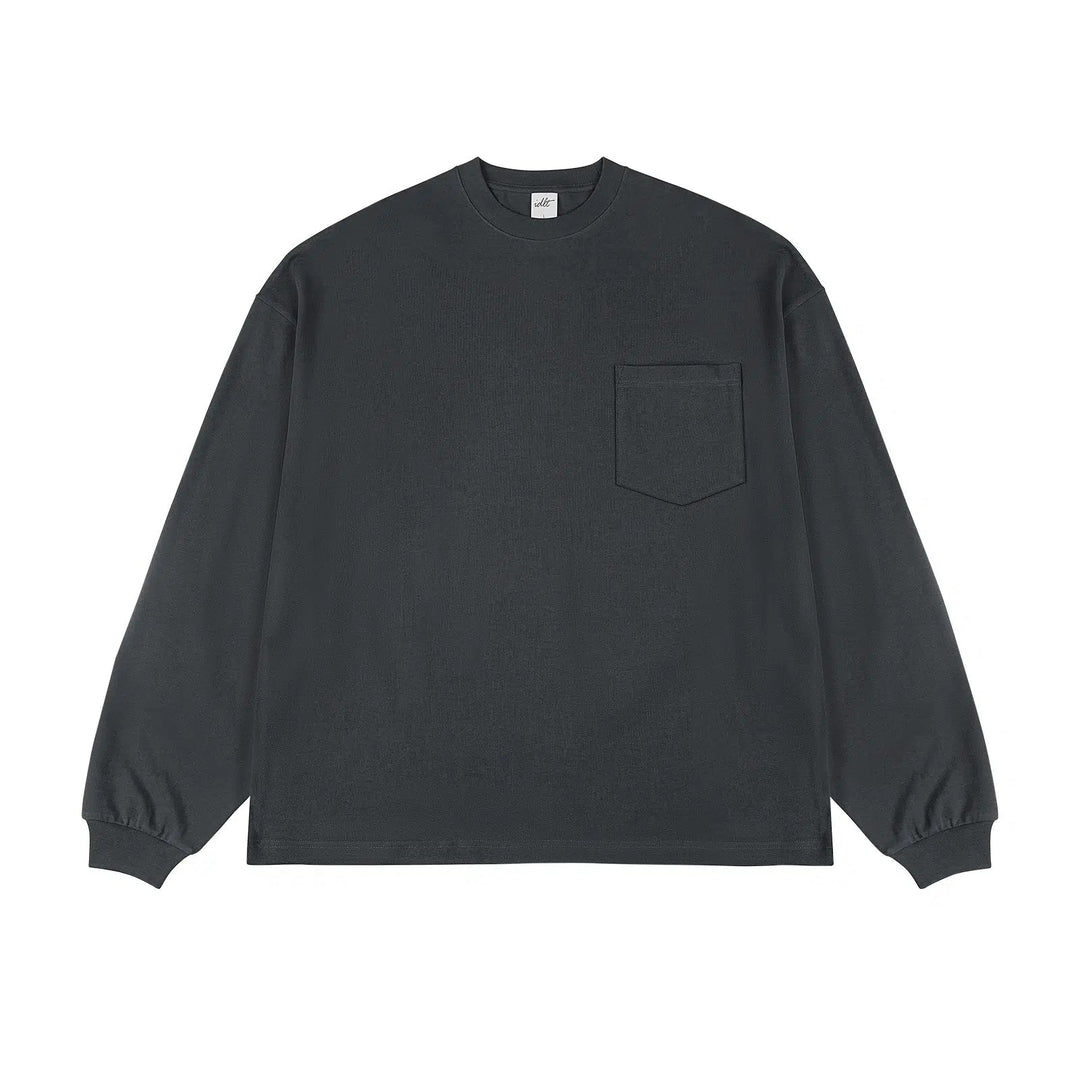 Solid Color Long-Sleeve T-shirt