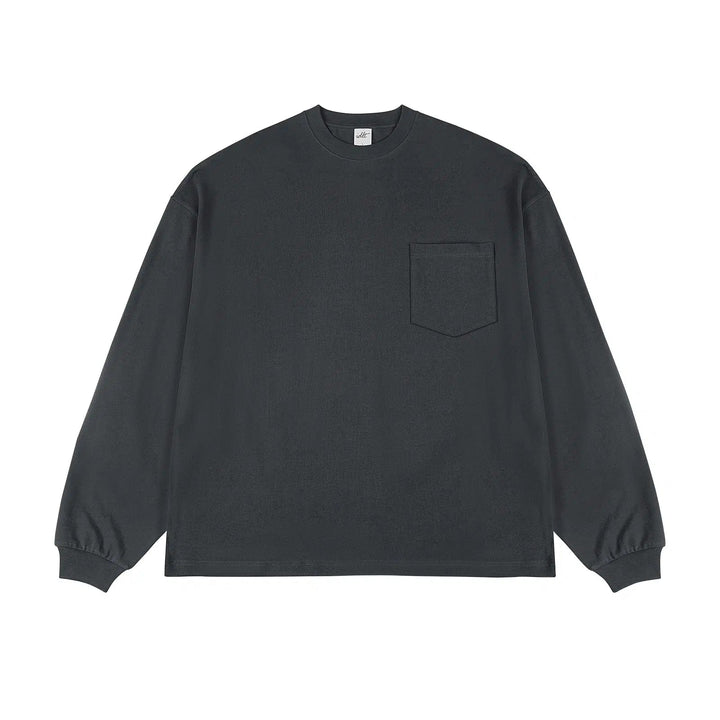 Solid Color Long-Sleeve T-shirt